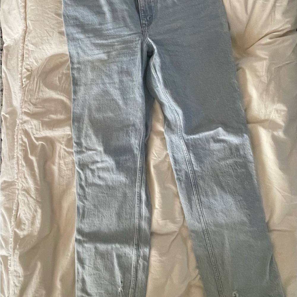 Abercrombie & Fitch The 90s straight ultra high rise Blue Straight Leg Jeans 32L
